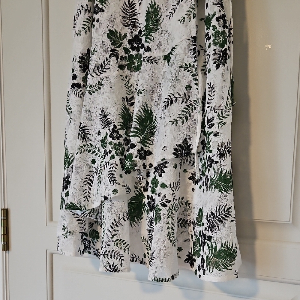 Botanical Print Lace Dress Size 12 - Picture 3 of 5